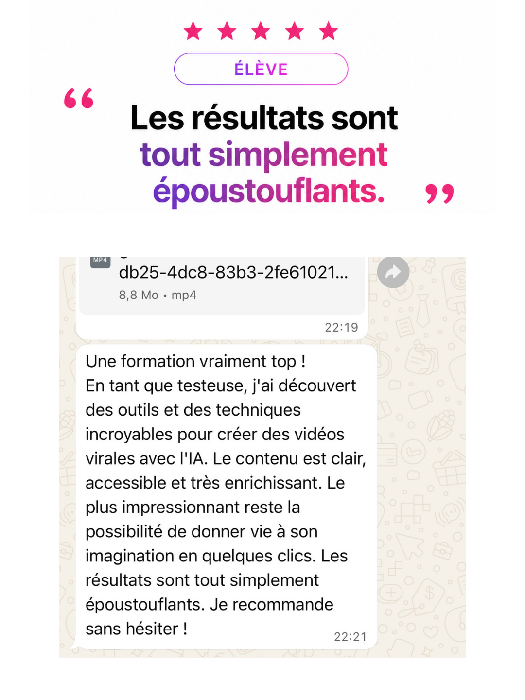 Avis testeuse