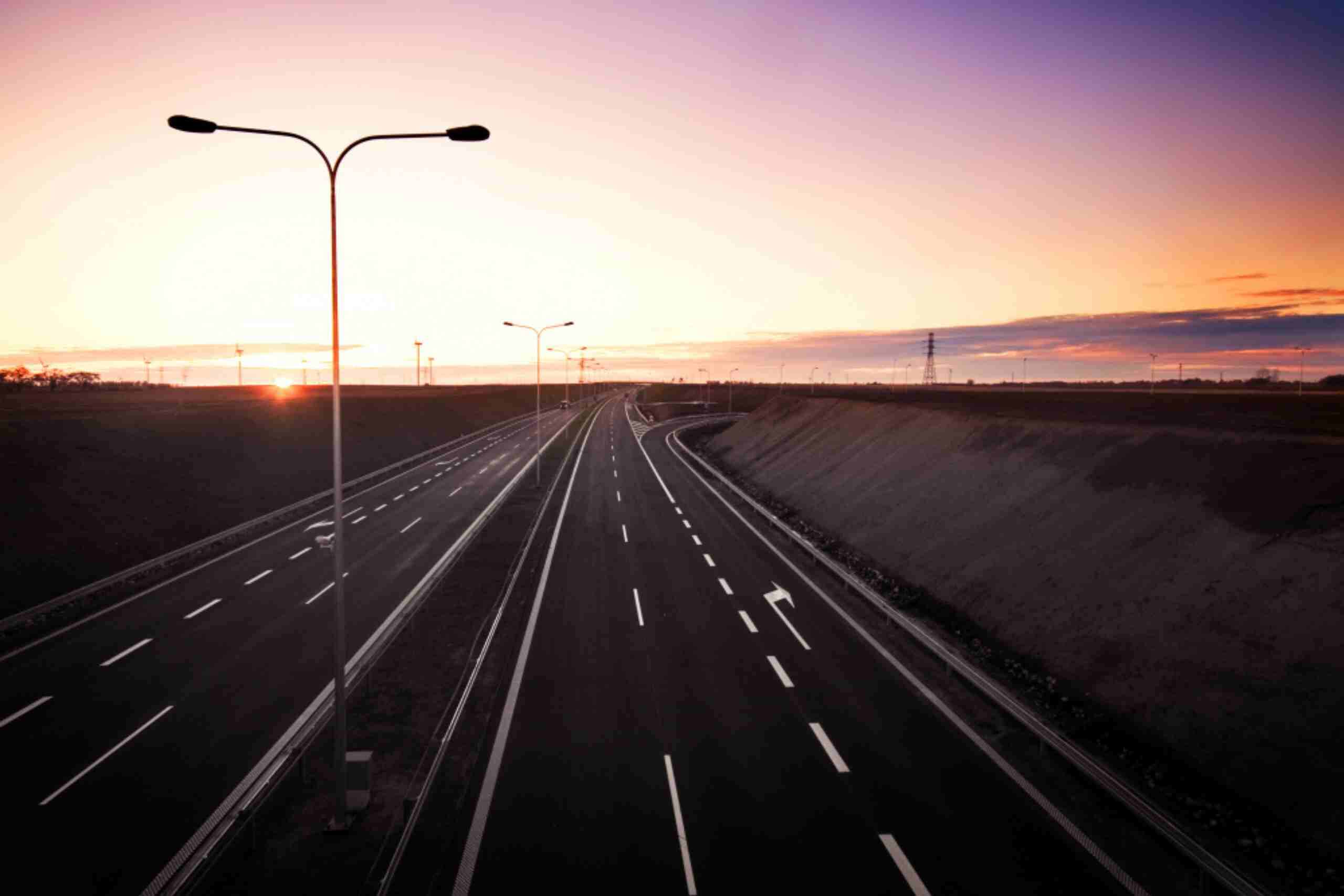 An image showing a highway depicting infrastructural development.