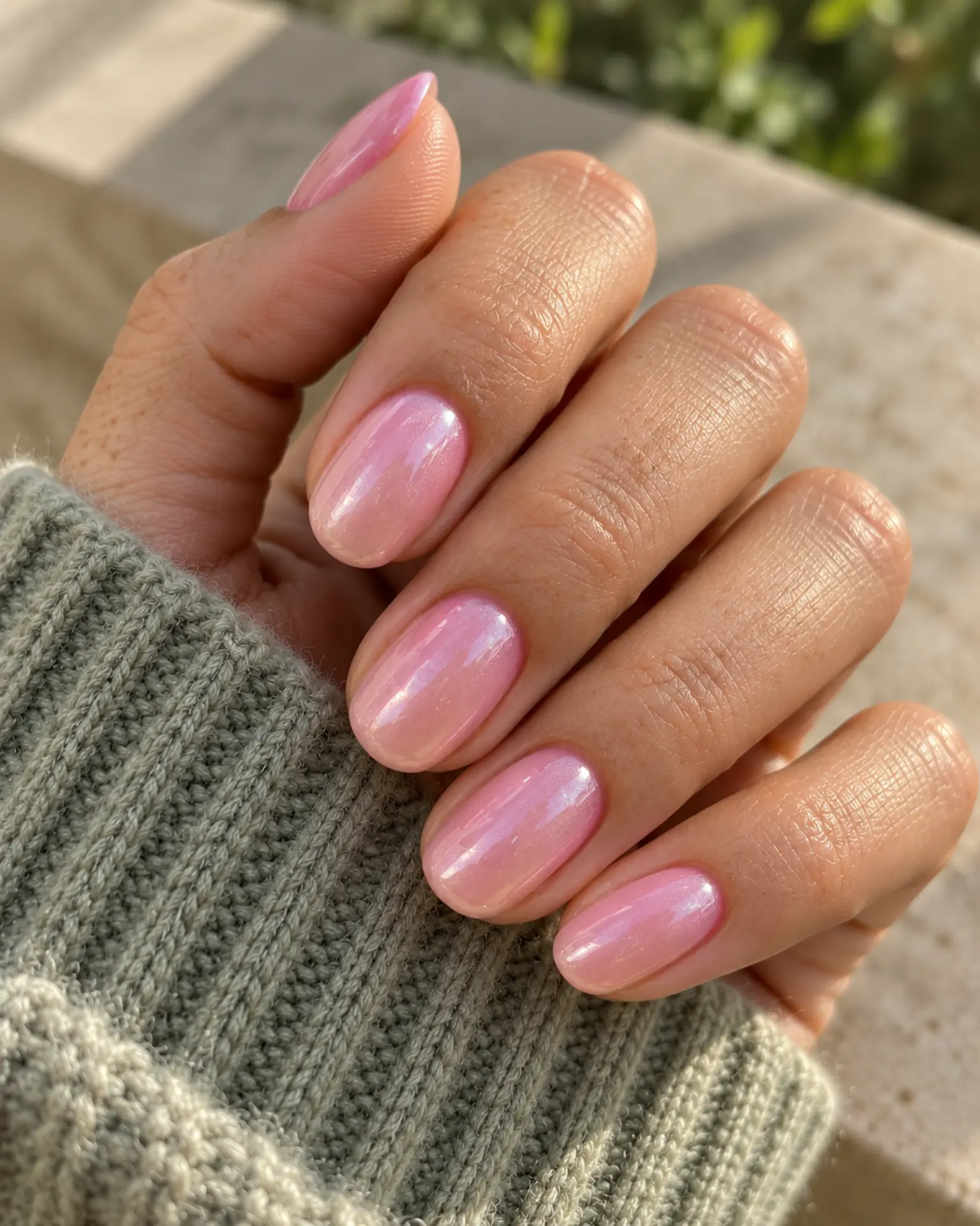 Pink Glazed Pearl Veil manicure inspiration for pink nail ideas