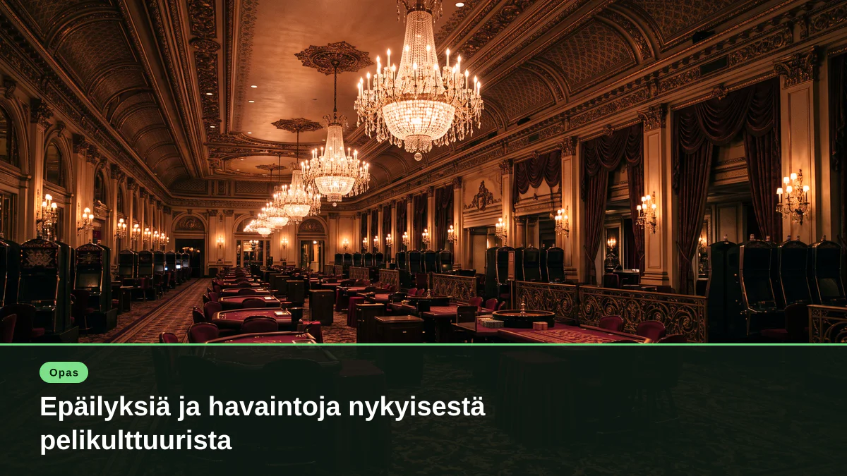 Epäilyksiä ja havaintoja nykyisestä pelikulttuurista
