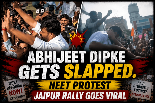 Viral Video: Cockroach Janata Party Founder Heckled at Jaipur NEET Protest