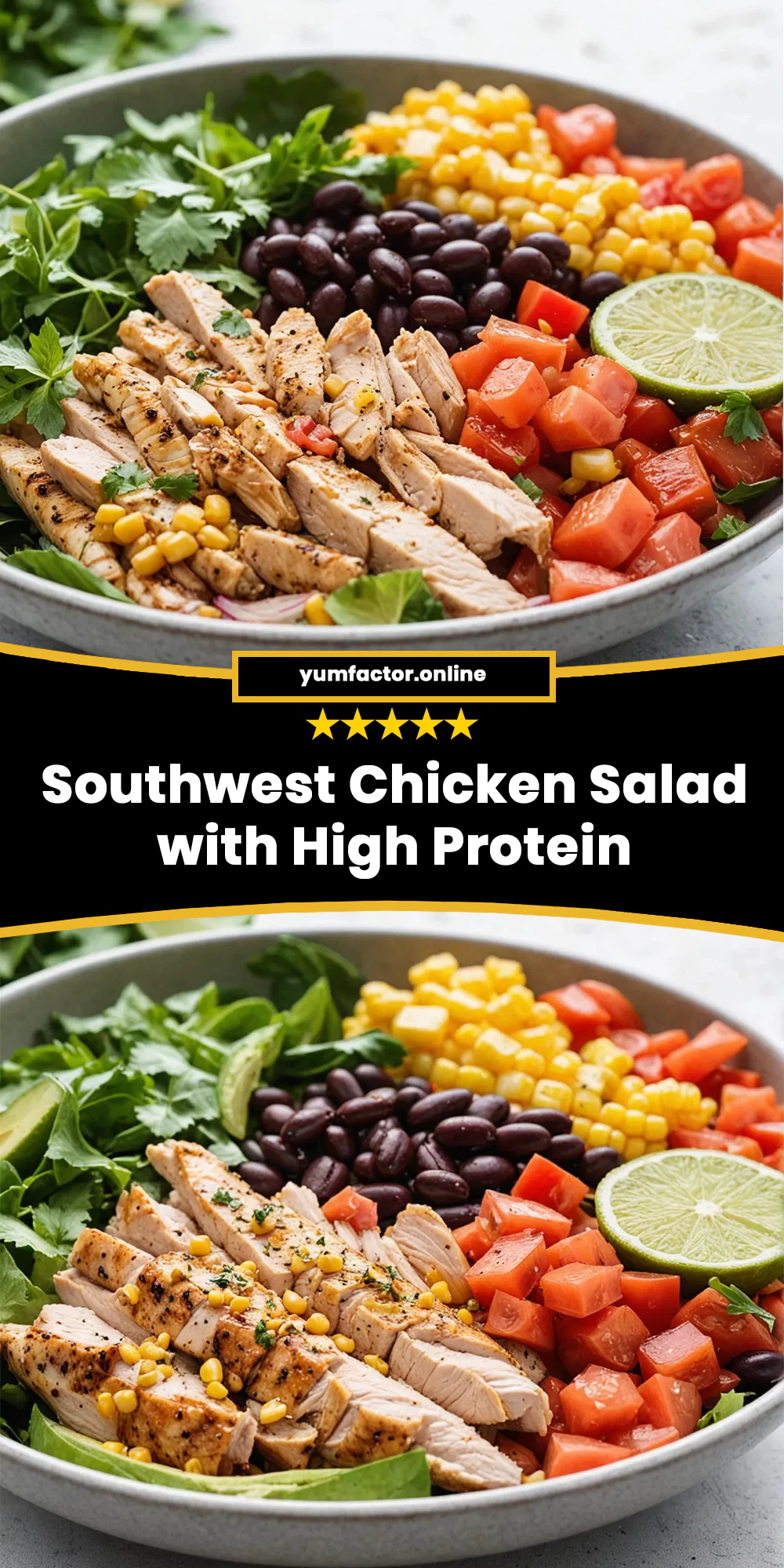 Southwest Chicken Salad with High Protein