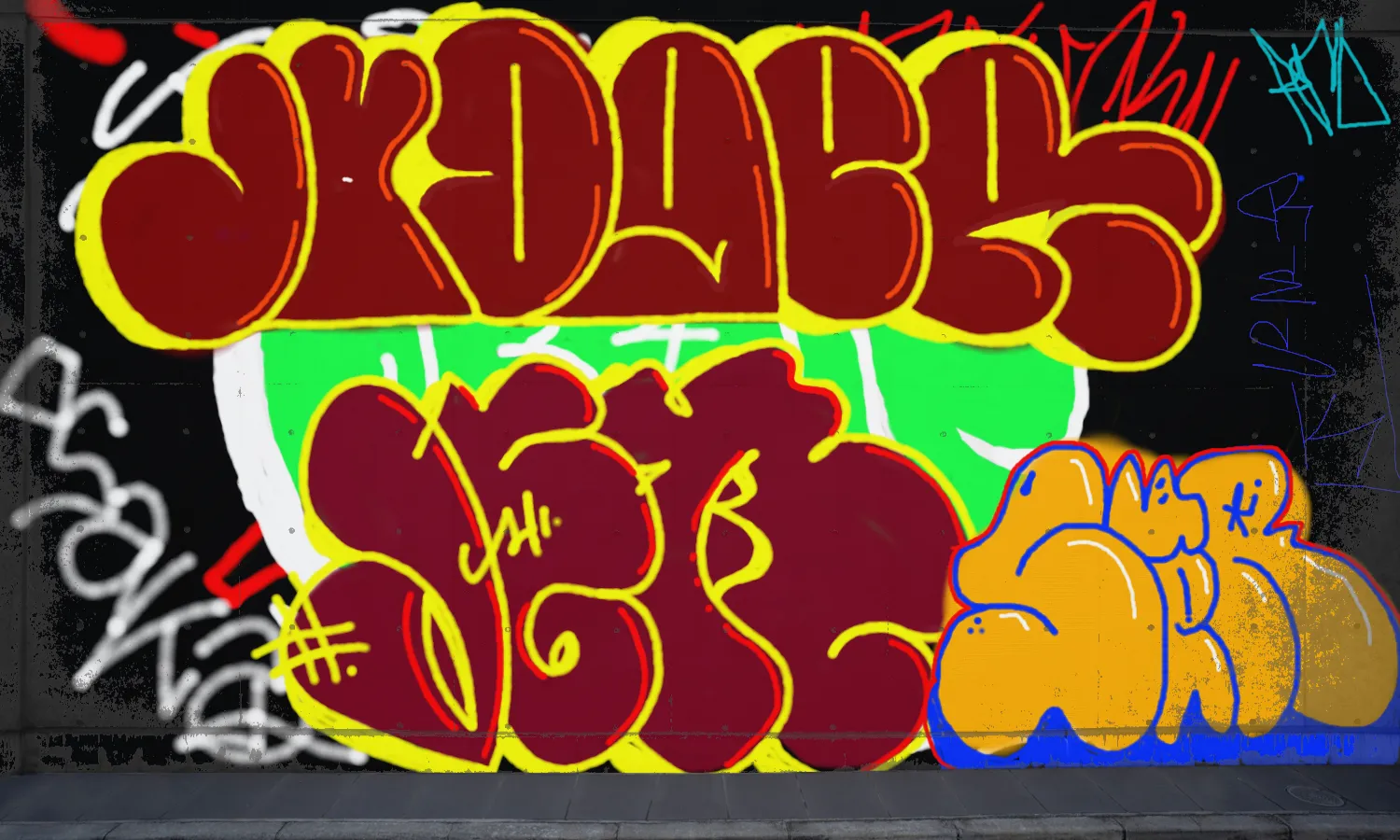 Graffiti artwork by qsk