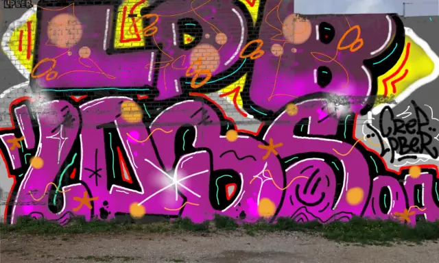 Graffiti artwork by LPBER
