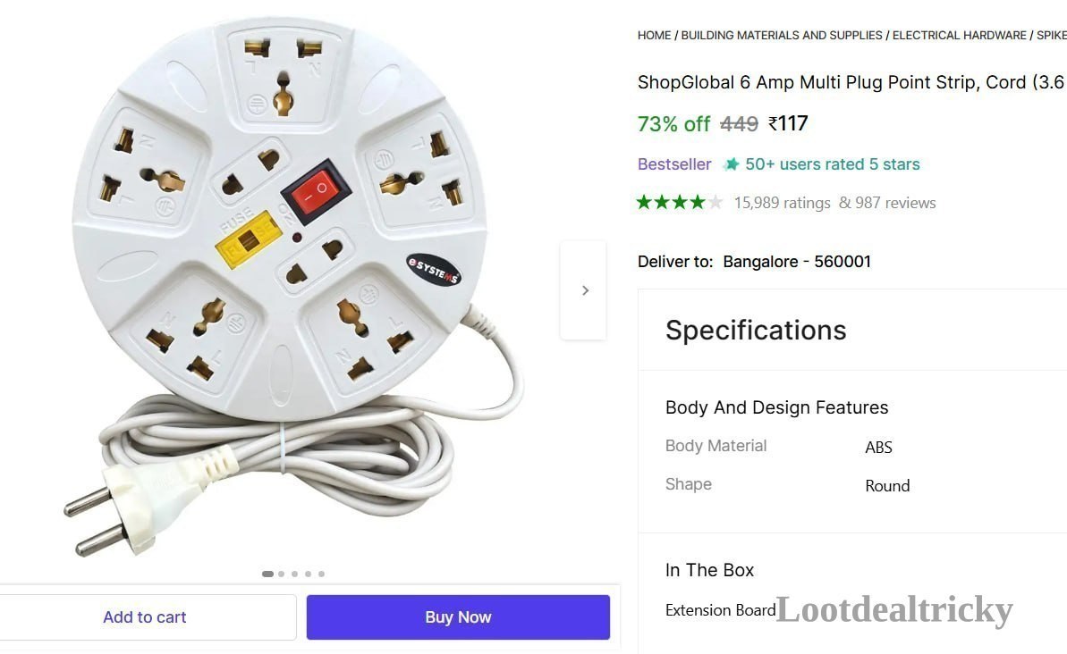 7 Socket Extension – Just ₹117 | Loot Ka Maal 7 Socket Extension – Just ₹117 | Loot Ka Maal