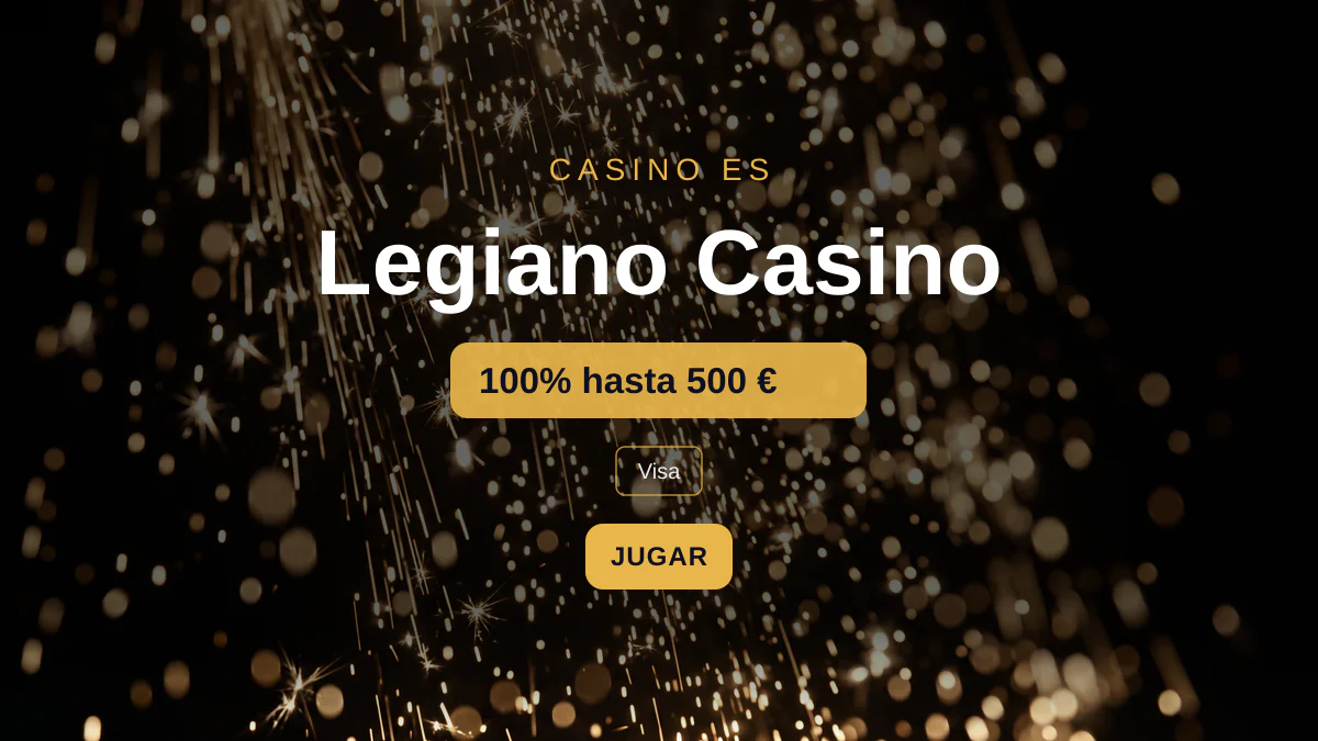 Legiano Casino — bono de bienvenida 100% hasta 500 € + 200 FS, pagos: Visa, Mastercard, Skrill, Neteller, Paysafecard