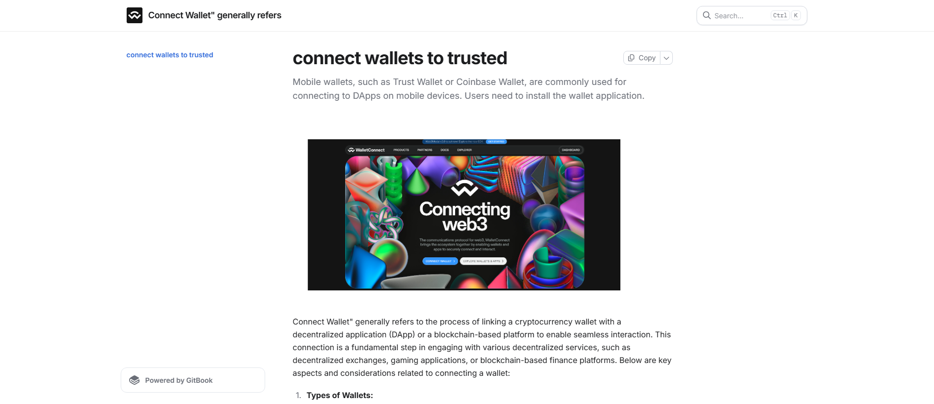 Forensic screenshot of ceonecttwallet.gitbook.io showing the phishing page layout