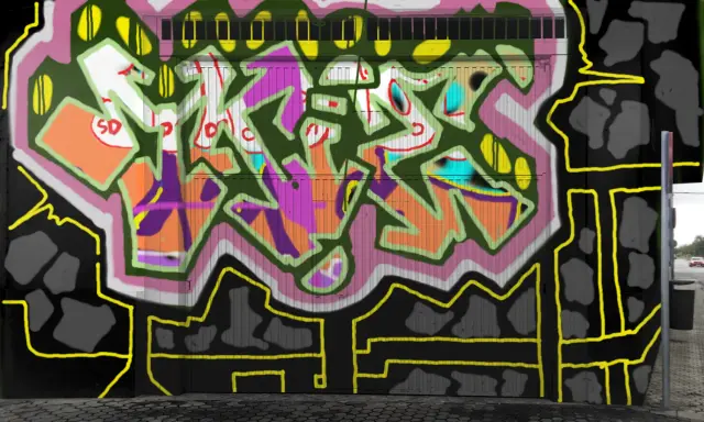 Graffiti artwork by Tkiz