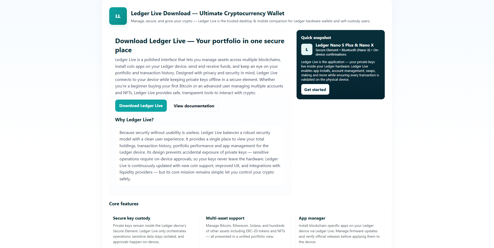 Stored capture of leddger-live.pages.dev