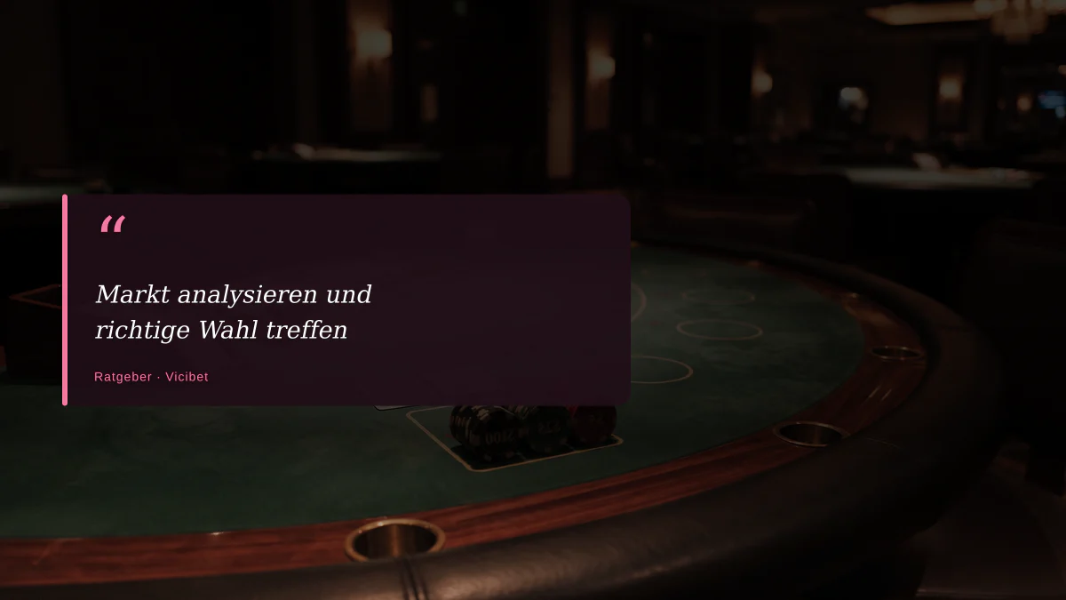 Markt analysieren und richtige Wahl treffen