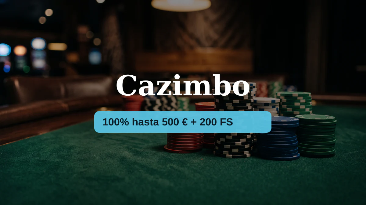 Cazimbo casino — bono de bienvenida 100% hasta 500 € + 200 FS, pagos: Visa, Mastercard, Skrill, Neteller, Paysafecard