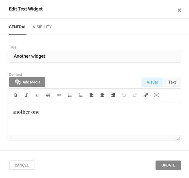 Widget Settings