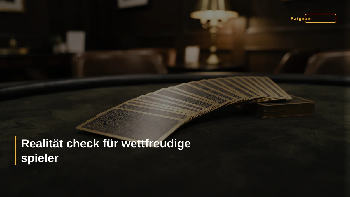 Realität check für wettfreudige spieler