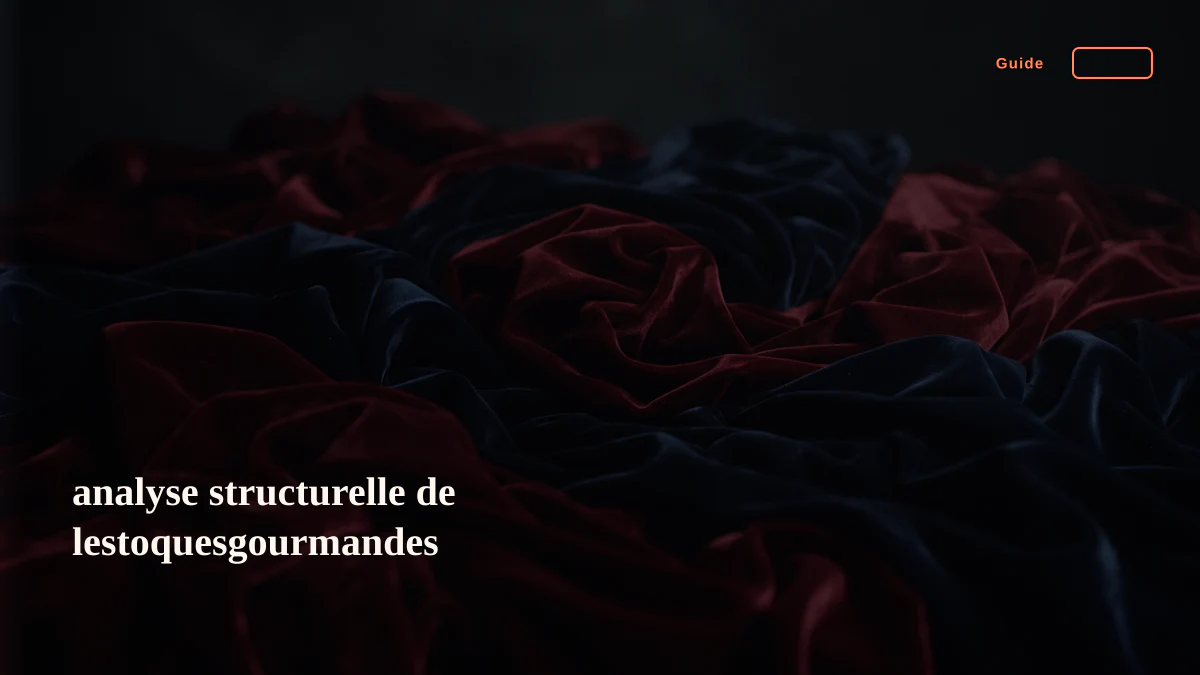 analyse structurelle de lestoquesgourmandes