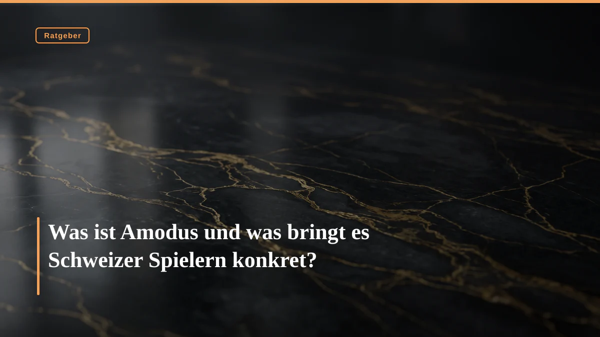 Was ist Amodus und was bringt es Schweizer Spielern konkret?