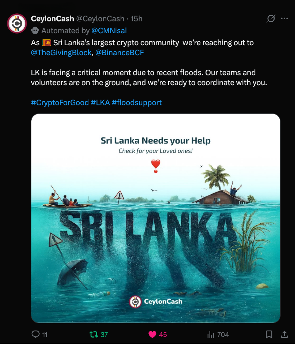 CeylonCash Calls on Global Crypto Community to Aid Sri Lanka in Times of Need