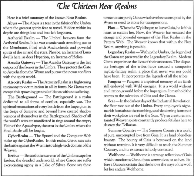 The Thirteen Near Realms