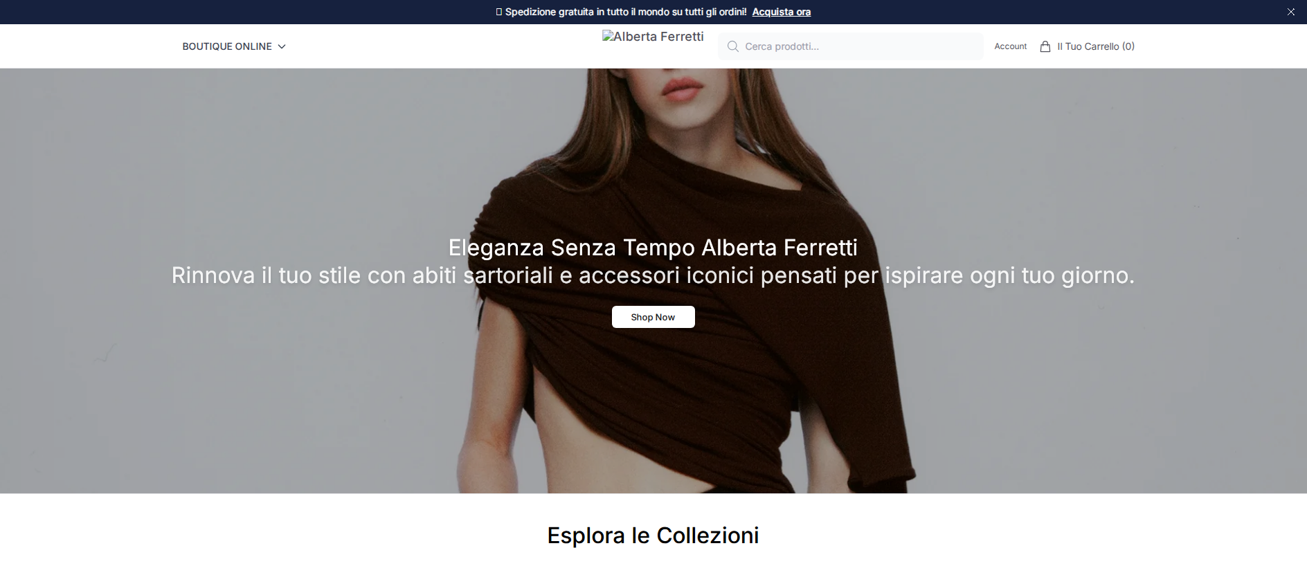 Stored capture of albertaferrettilook.shop