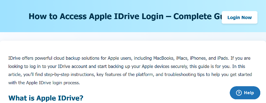 Stored capture of apple-idrive-login.pages.dev