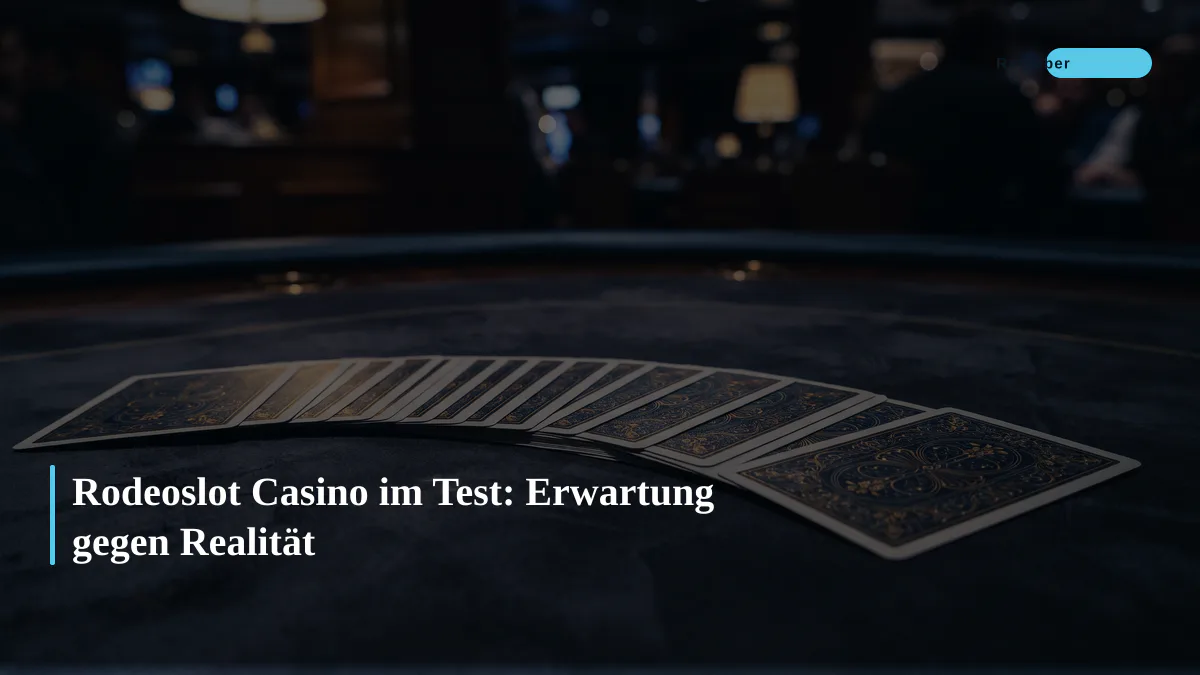 Rodeoslot Casino im Test: Erwartung gegen Realität