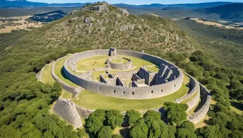 The ancient stone walls of Great Zimbabwe