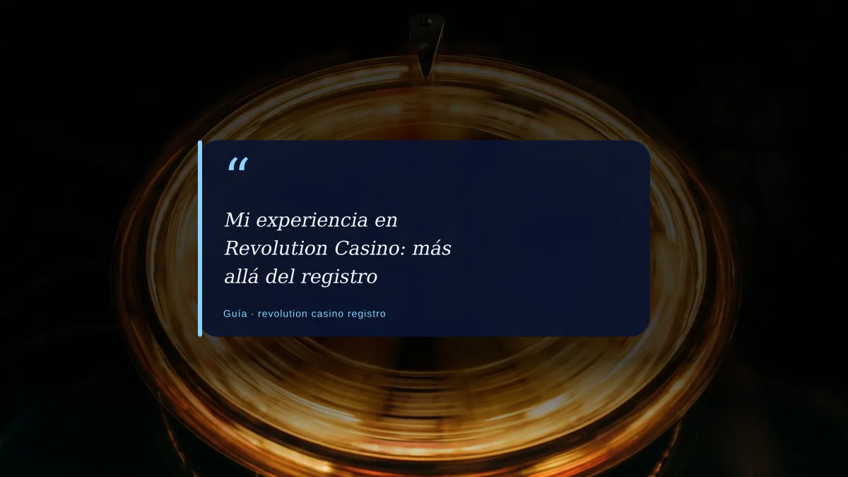 Mi experiencia en Revolution Casino: más allá del registro