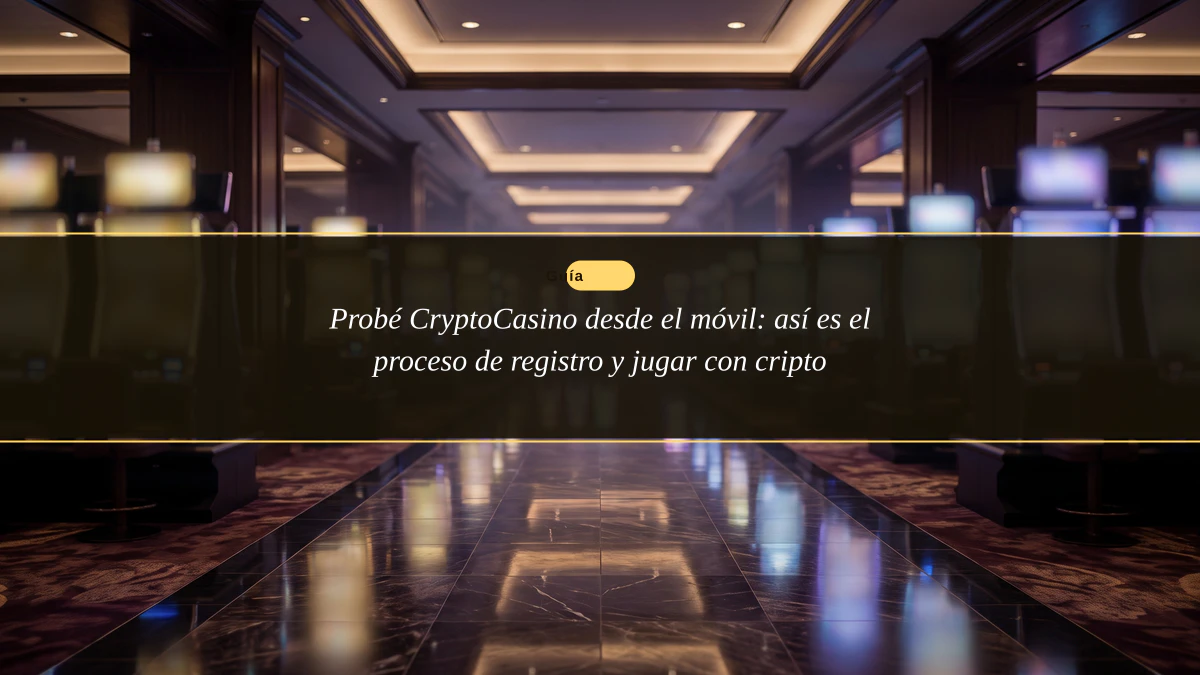 Probé CryptoCasino desde el móvil: así es el proceso de registro y jugar con cripto