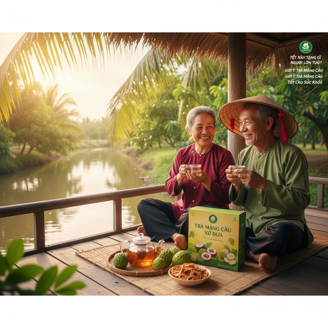 Tết này tặng gì cho người lớn tuổi? Gợi ý trà mãng cầu tốt cho sức khỏe