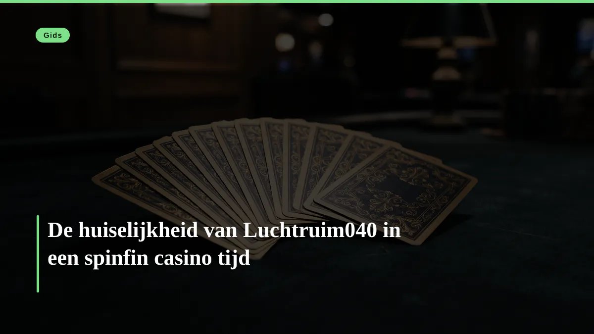 De huiselijkheid van Luchtruim040 in een spinfin casino tijd