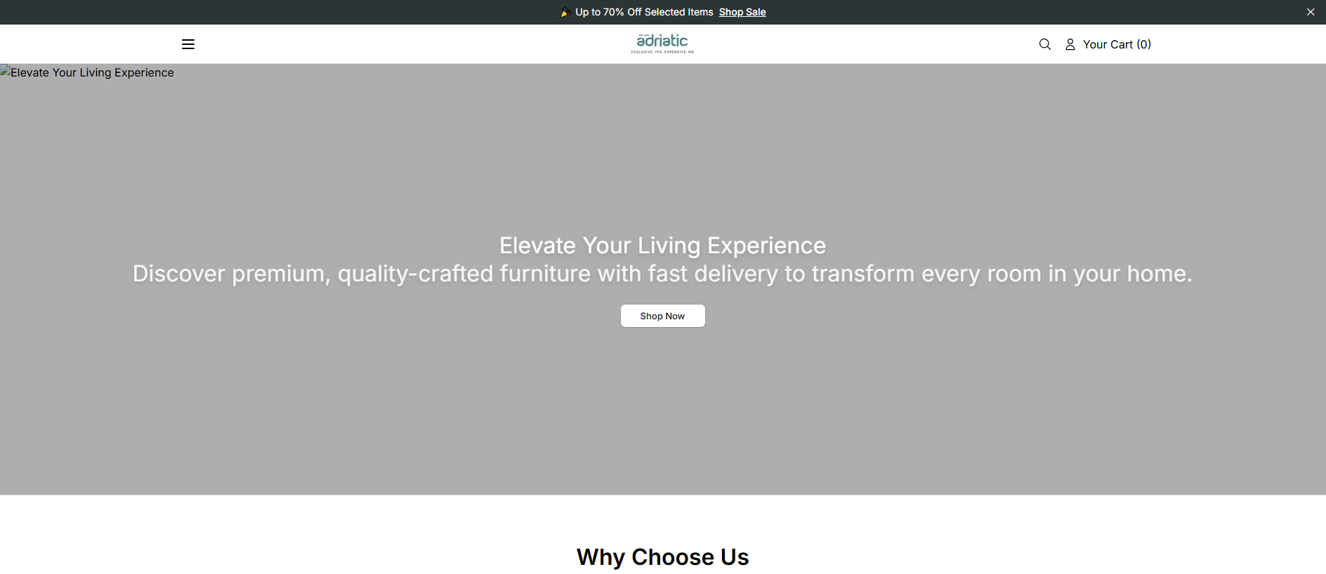 Stored capture of adriaticfurnitureonline.shop