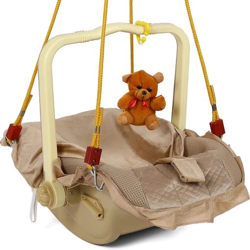 12-in-1 Carry Bouncer Cot for Baby (Brown) – Multi-Functional Infant Rocker, Portable Baby Cradle, Bassinet & Playpen with Adjustable Recline and Toy Bar photo 2