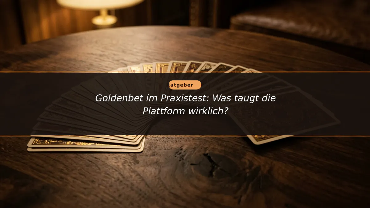 Goldenbet im Praxistest: Was taugt die Plattform wirklich?