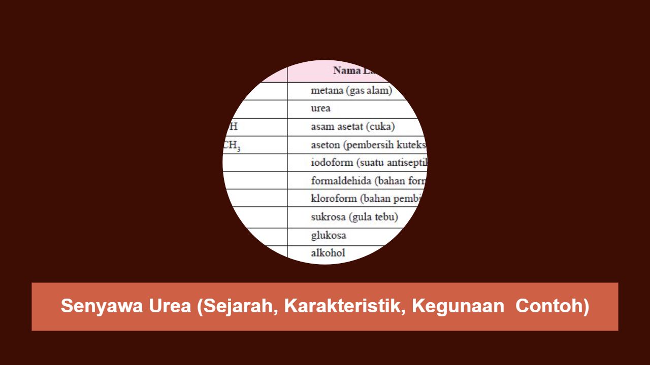 Senyawa Urea (Sejarah, Karakteristik, Kegunaan  Contoh)