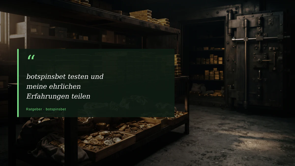 botspinsbet testen und meine ehrlichen Erfahrungen teilen