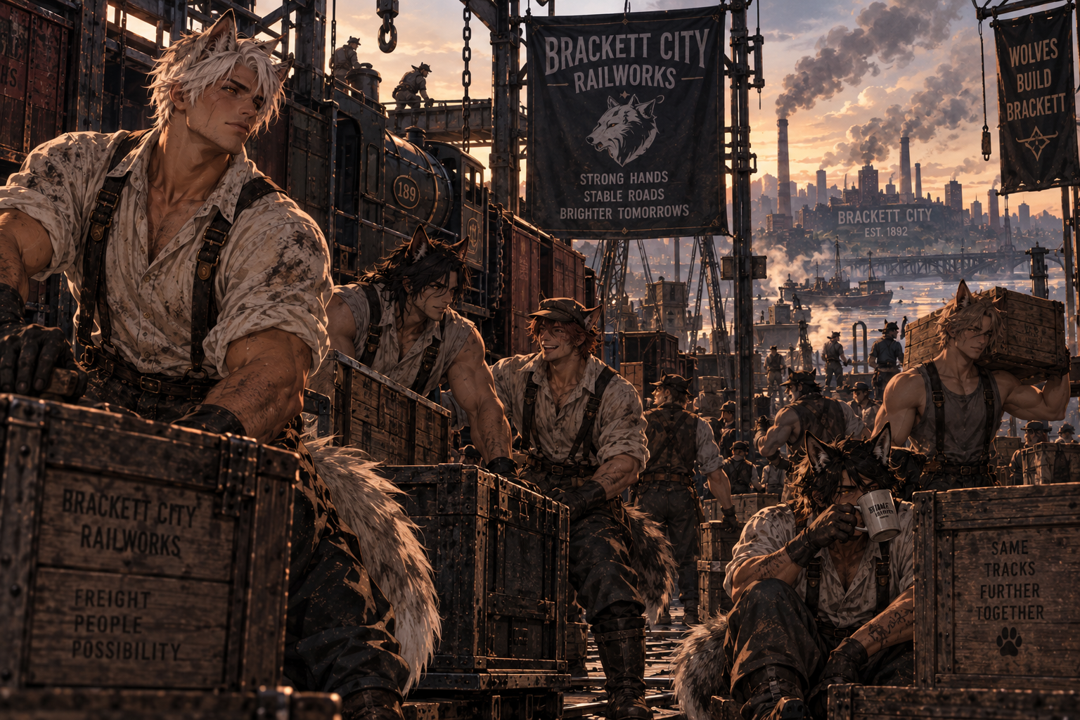 The first wolf workers of Grey Wharf
