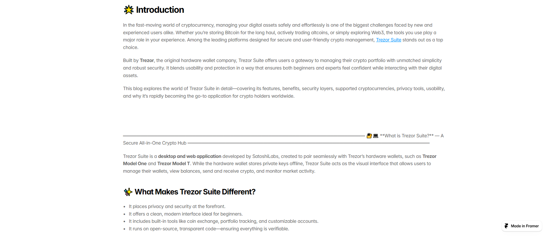 Stored capture of trezuer-suit.framer.ai