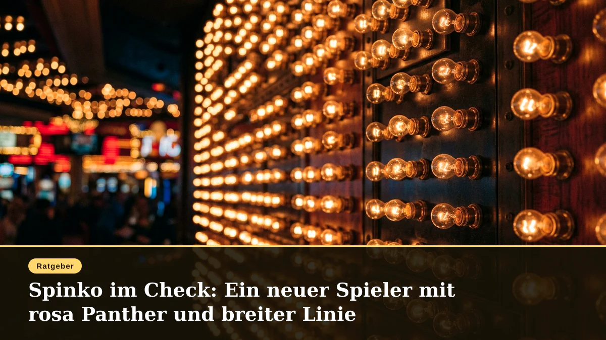 Spinko im Check: Ein neuer Spieler mit rosa Panther und breiter Linie