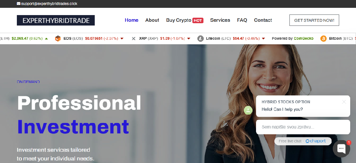 Screenshot of experthybridtrades.click