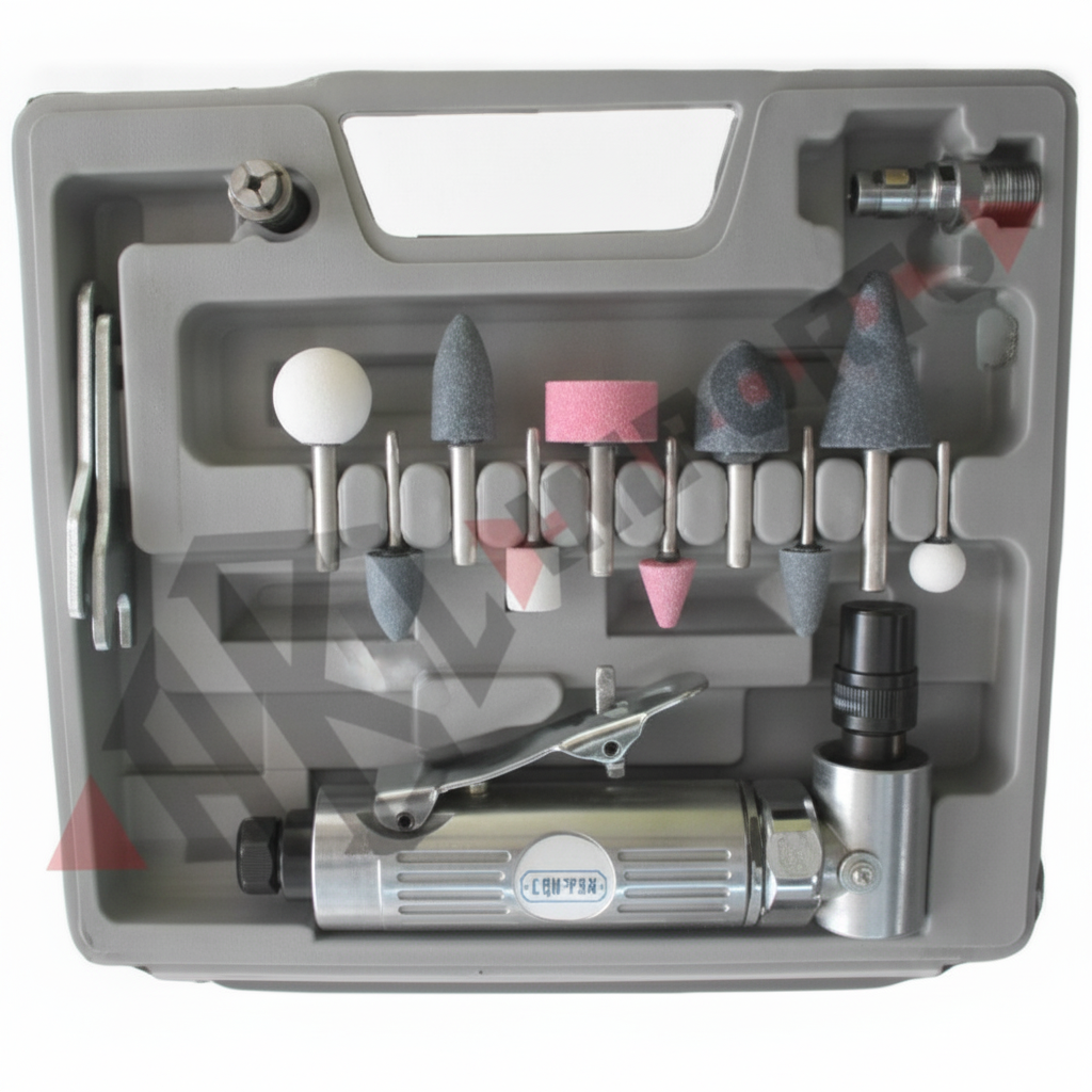 Angle Air Die Grinder Kit, 1/4 Collet