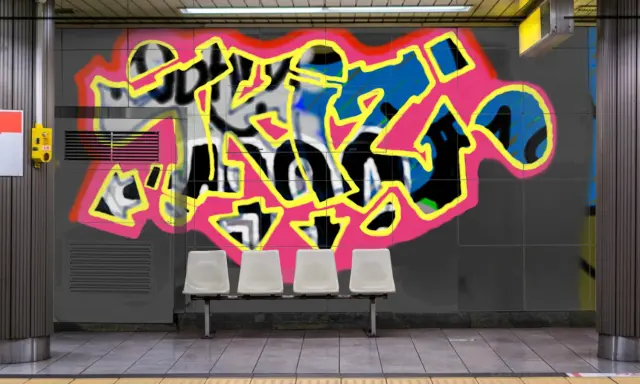 Graffiti artwork by Tkiz