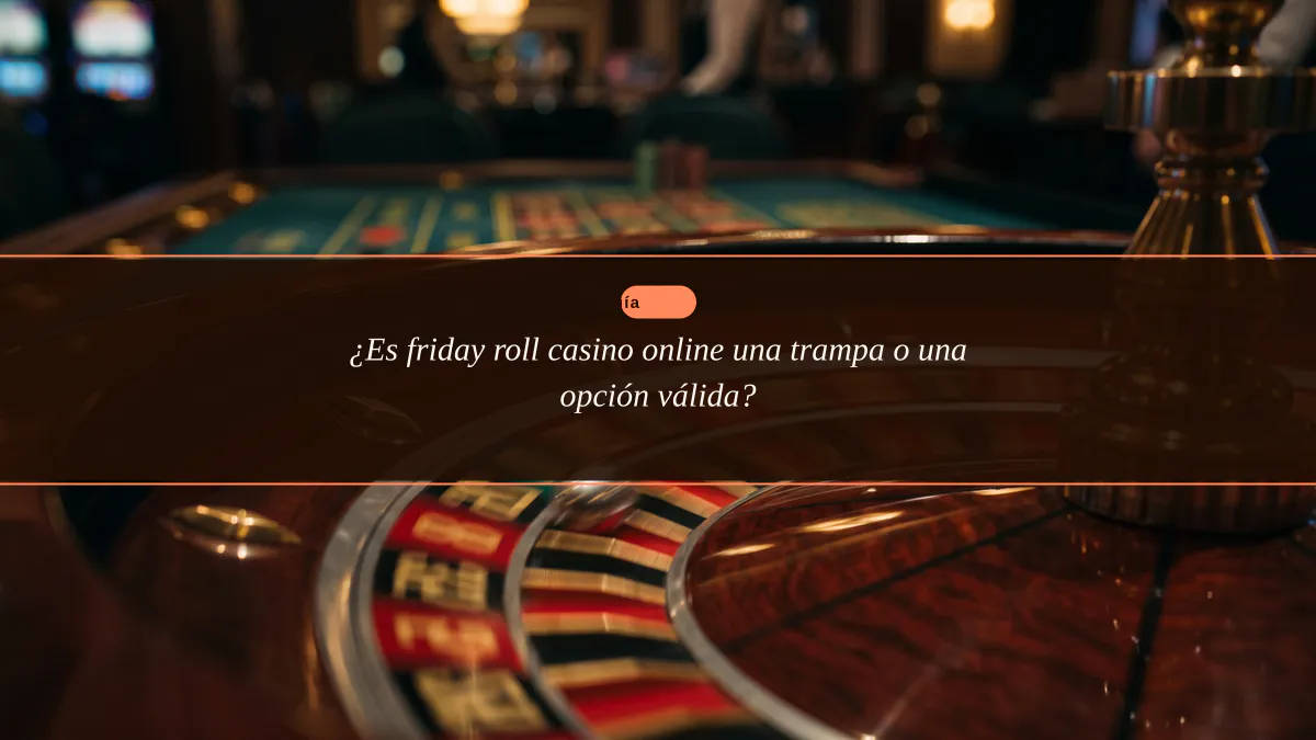 ¿Es friday roll casino online una trampa o una opción válida?