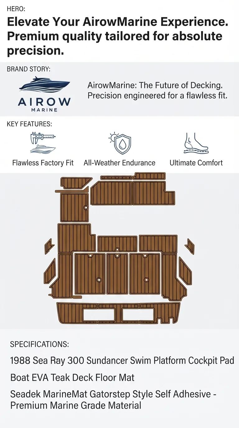1988-sea-ray-300-sundancer-eva-foam-teak-decking-marine-mat detail