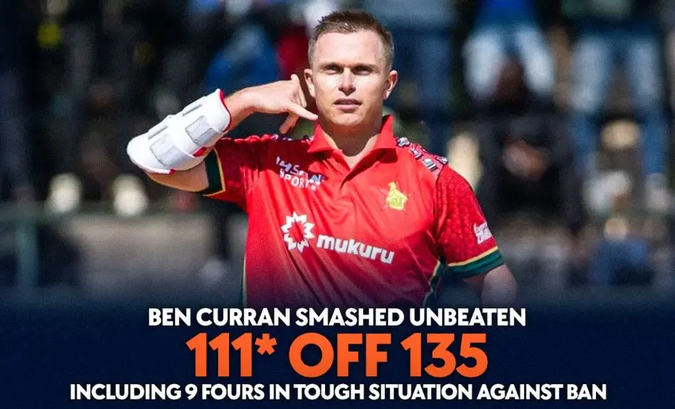 Ben Curran Century vs Bangladesh: Enters Elite Zimbabwe Record List