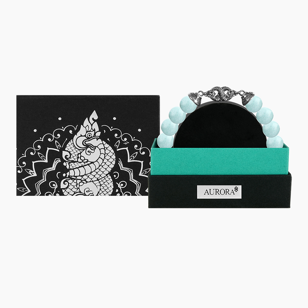 สร้อยข้อมือพญานาค AURORA DESIGN หินมงคลสีน้ำตาล_2