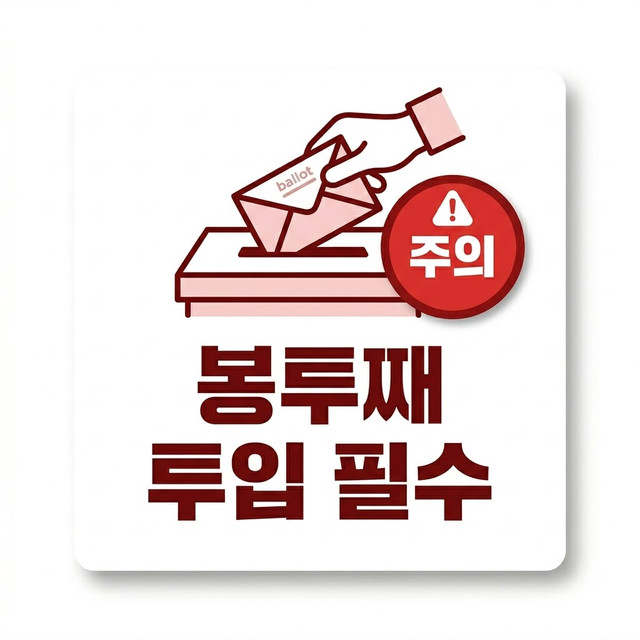 회송용 봉투 투표함 투입