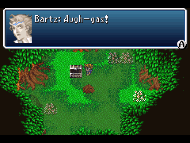 Bartz says, "Augh-gas!"