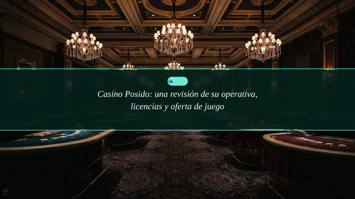 Casino Posido: una revisión de su operativa, licencias y oferta de juego