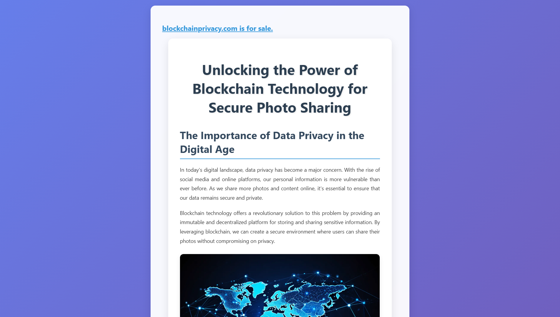 Stored capture of photo.web.blockchainprivacy.com