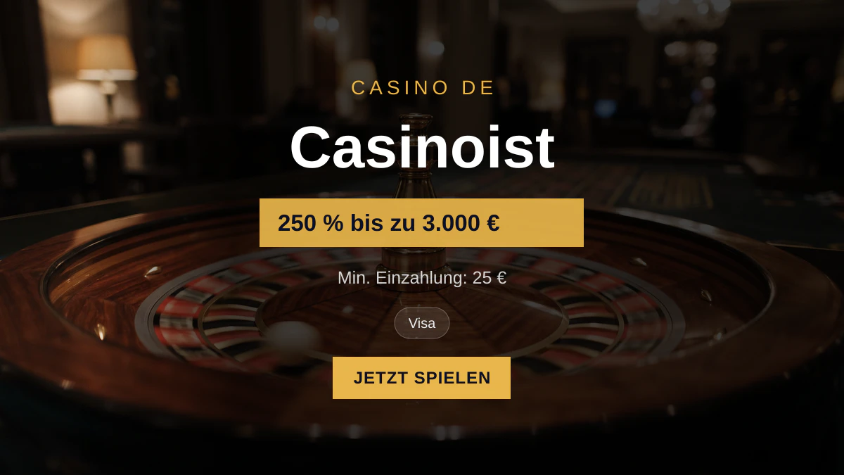 Casinoist &mdash; Willkommensbonus 250 % bis zu 3.000 &euro; + 1000 FS, Zahlungen: Visa, Mastercard, Sofort, Jeton, Bitcoin