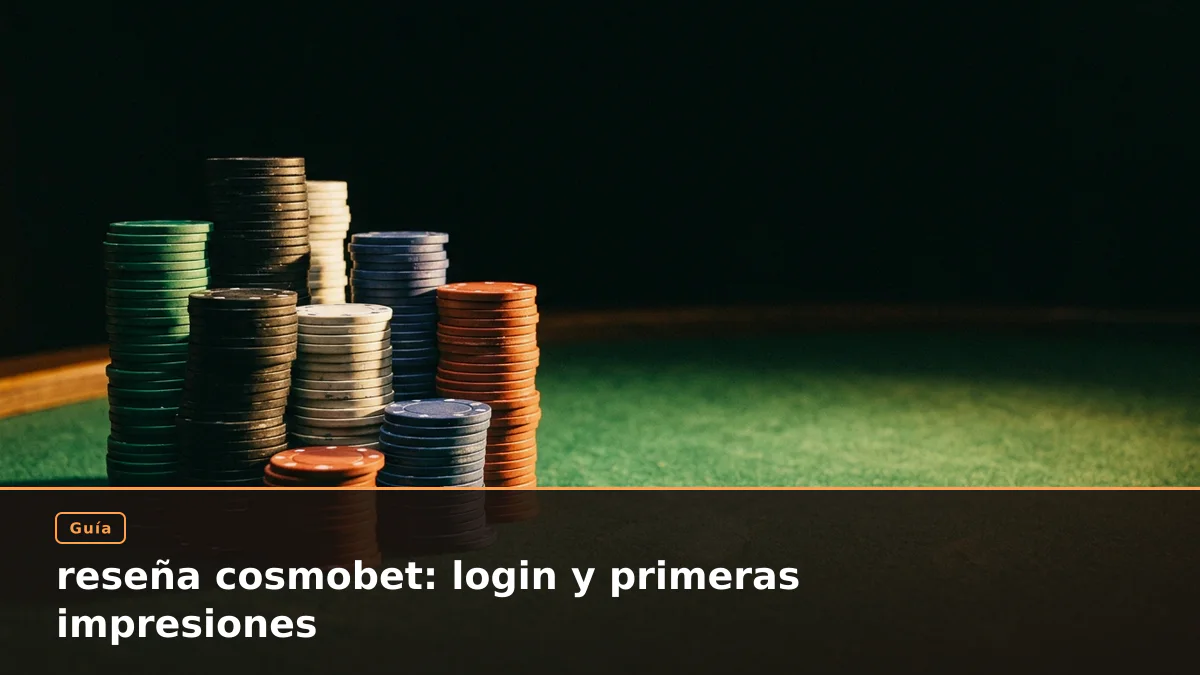 reseña cosmobet: login y primeras impresiones